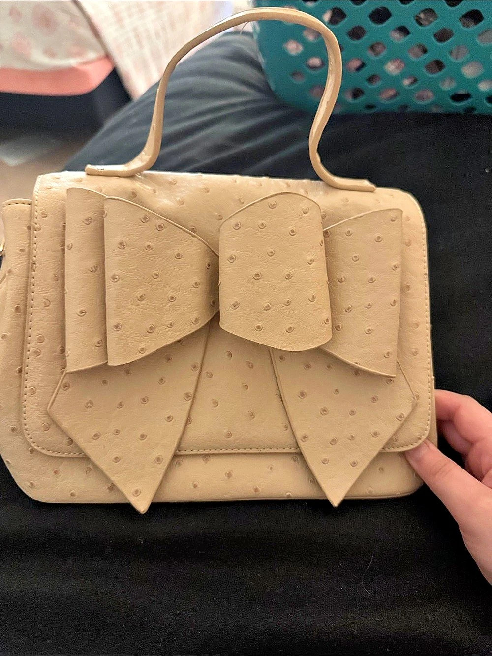 Bow Detail Shoulder Bag in Brown